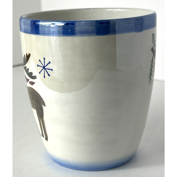 Holiday Christmas Coffee Cocoa Tea Mug Cup Royal Seasons Reindeer Bird 22 oz - Picture 4 of 6